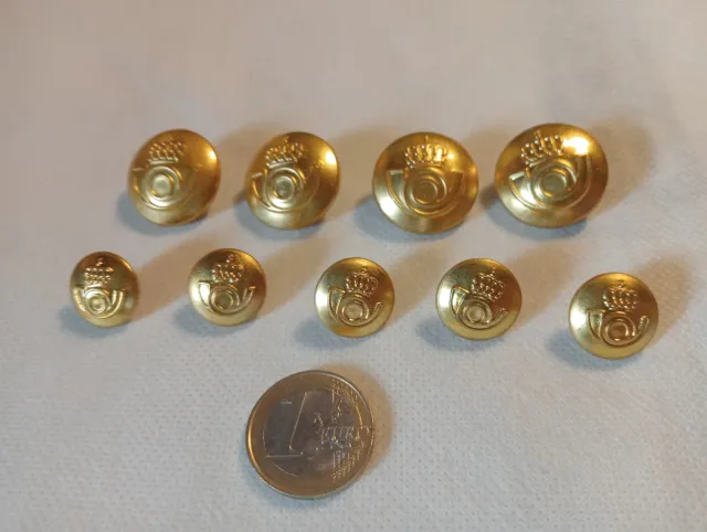 Lote Botones Antiguos Correos y Ejército