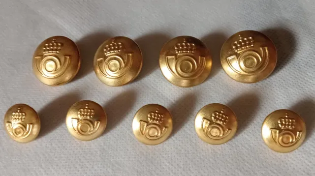 Lote Botones Antiguos Correos y Ejército