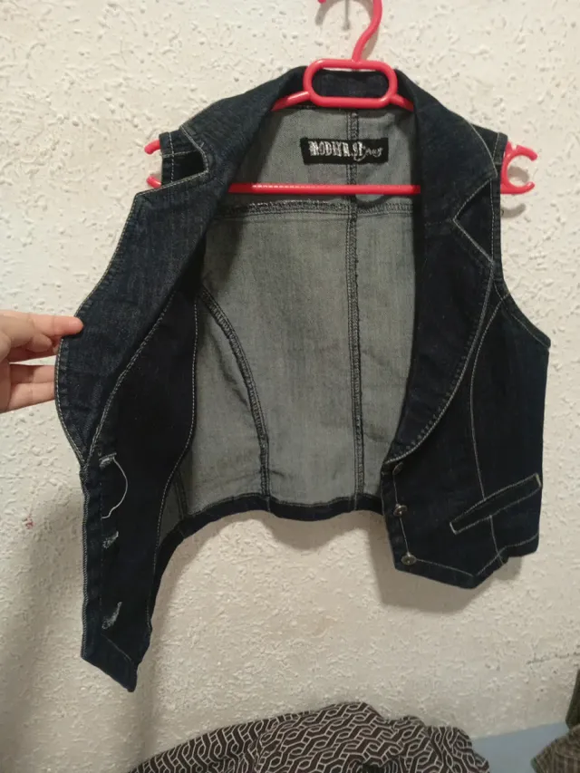 Chaleco de mezclilla azul