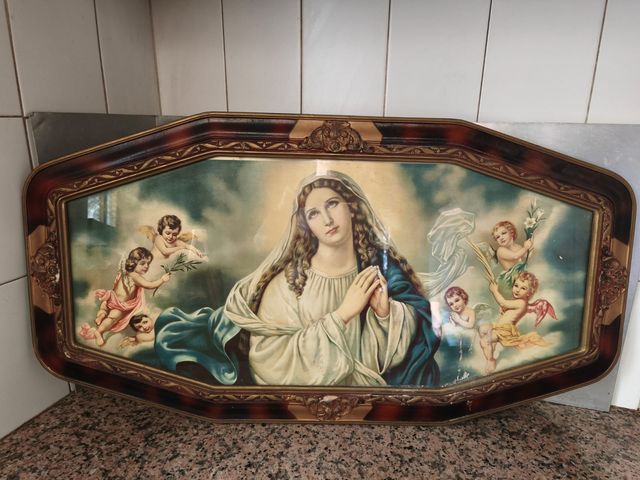Quadro La Purísima con angeli