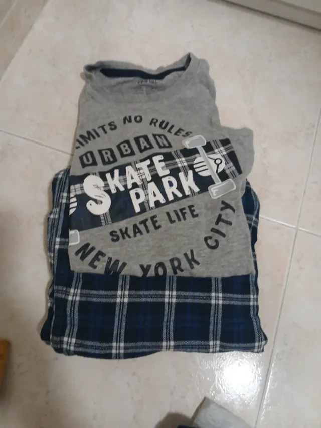 Lote 6 Pijamas Manga Larga Tex Talla 10-12