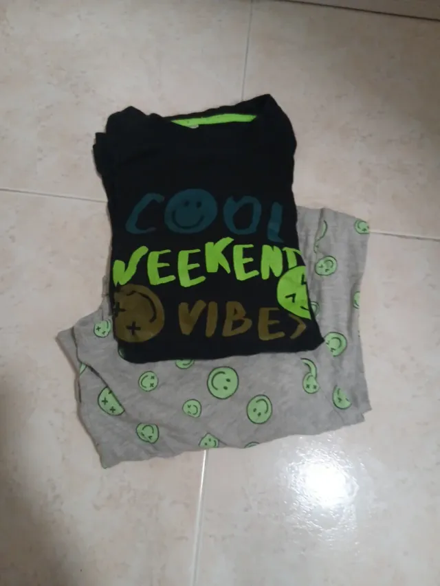 Lote 6 Pijamas Manga Larga Tex Talla 10-12