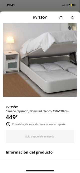 Canapé y colchón 150x190