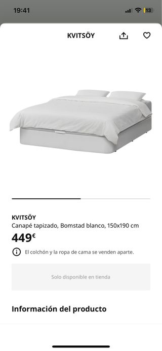 Canapé y colchón 150x190