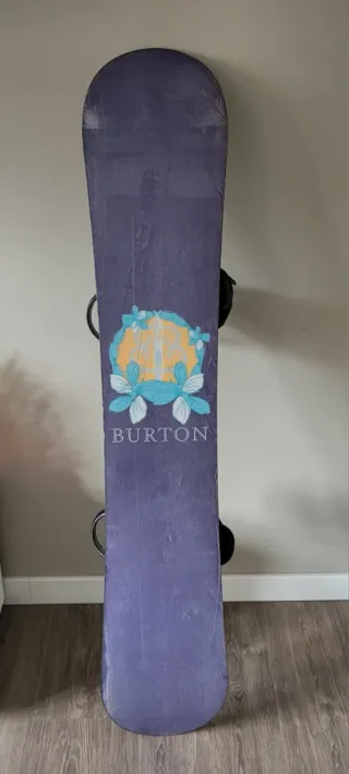 Tabla Snow Burton Sterling con fijaciones y funda
