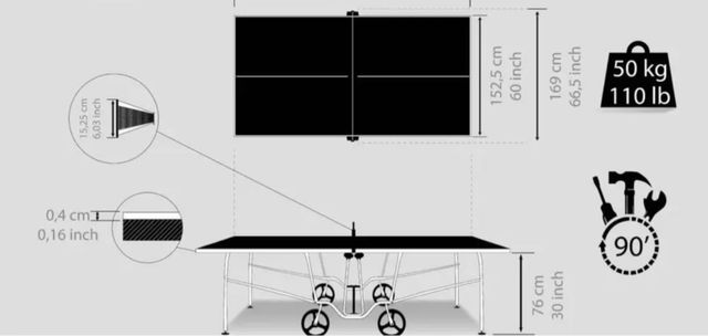 Mesa Ping Pong Plegable Pongori ppt 500 outdoor