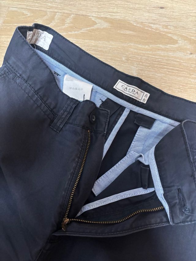Pantalón chino CANDA azul talla 42