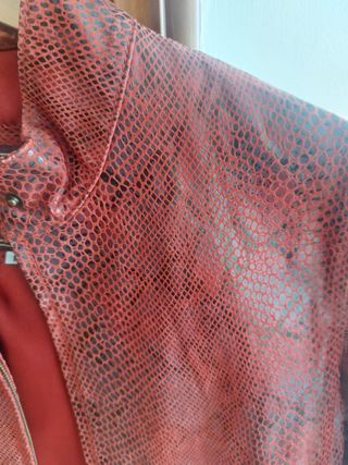 Chaqueta Cuero Roja Talla M