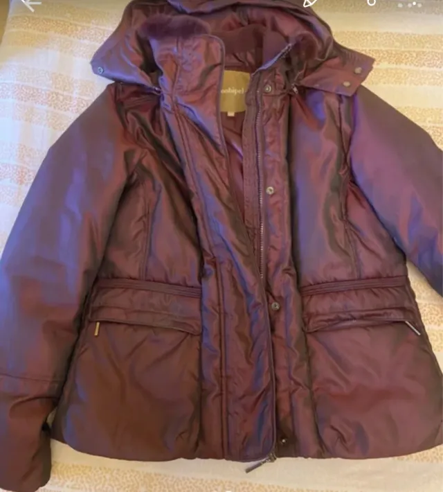 Giubbino imbottito impermeabile amaranto