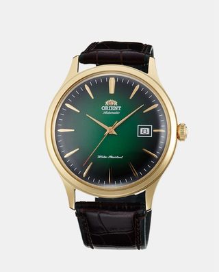 Reloj Orient Bambino Automático Piel Verde Dorado