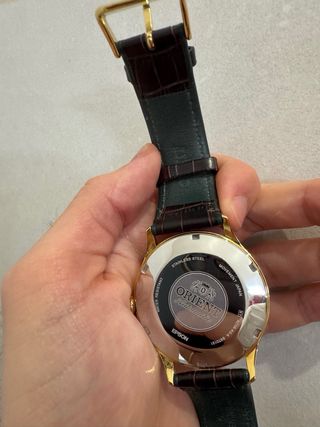 Reloj Orient Bambino Automático Piel Verde Dorado