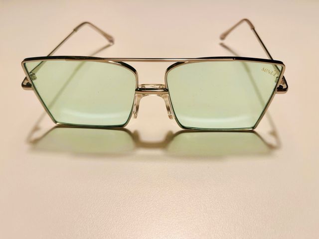 Gafas de sol Minue azules y plateadas