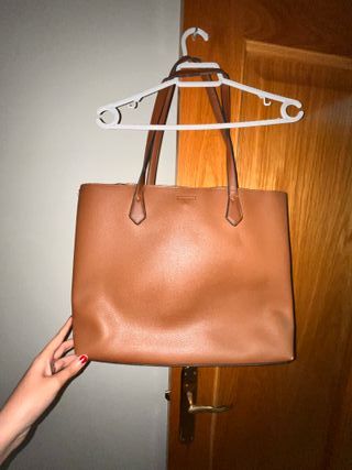 Bolso Prüne Cuero Marrón Grande