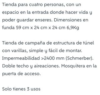 Tienda de campaña azul y gris