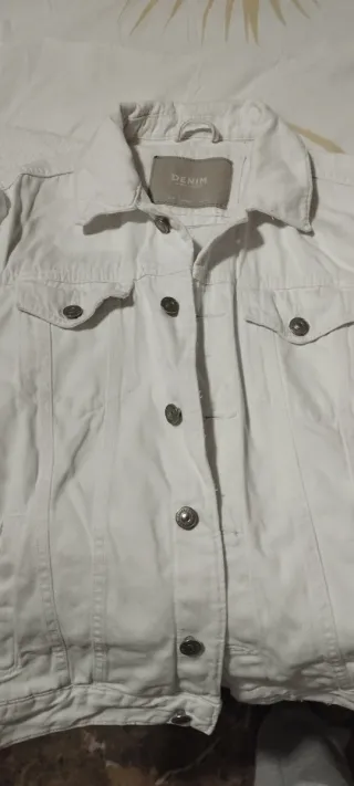 Chaqueta tejana blanca chico