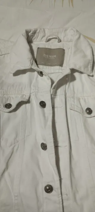 Chaqueta tejana blanca chico