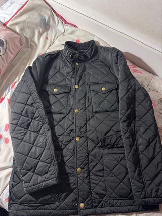 Cazadora acolchada hombre negra