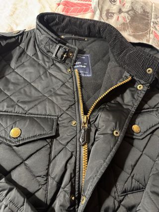 Cazadora acolchada hombre negra