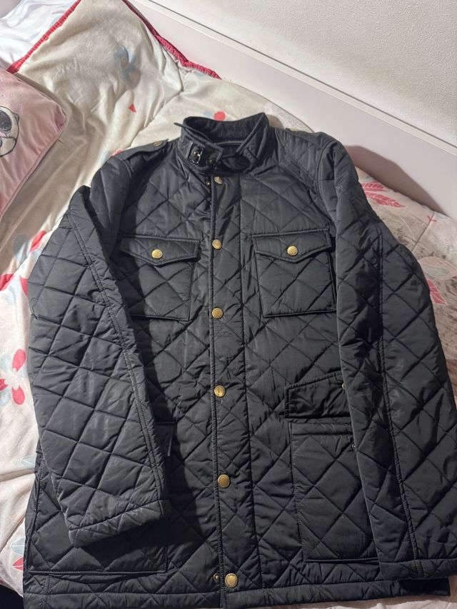 Cazadora acolchada hombre negra