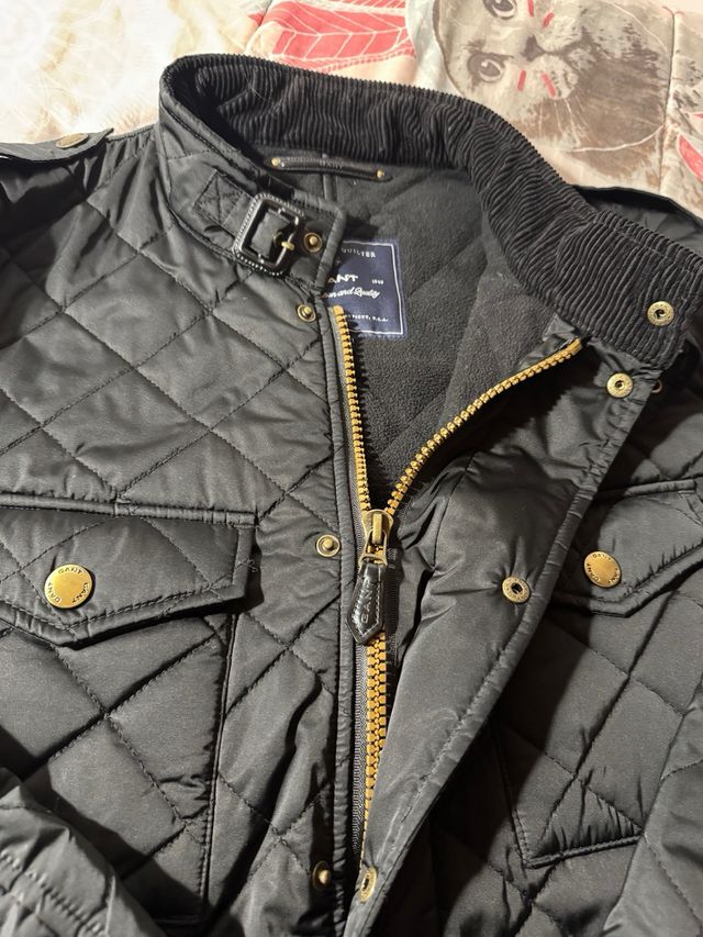 Cazadora acolchada hombre negra