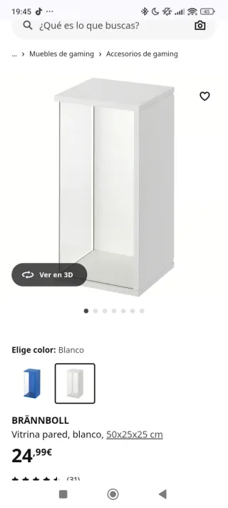 2 Vetrine Ikea BRÄNNBOLL Bianche