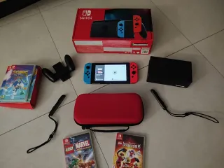 Nintendo Switch + Accesorios + 2 Juegos