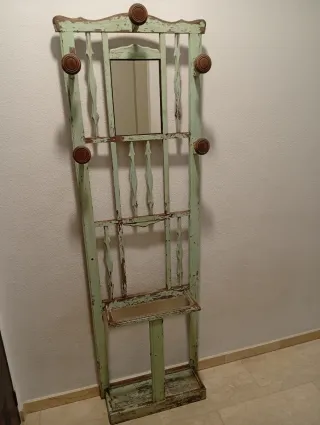 Perchero Paragüero Vintage con Espejo