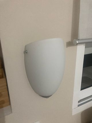 Aplique de pared de cristal blanco