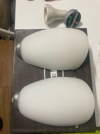 Aplique de pared de cristal blanco