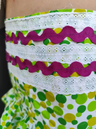 Falda flamenca volantes lunares,