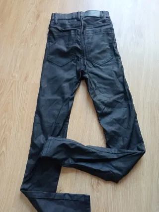 Pantalón vaquero mujer negro encerado