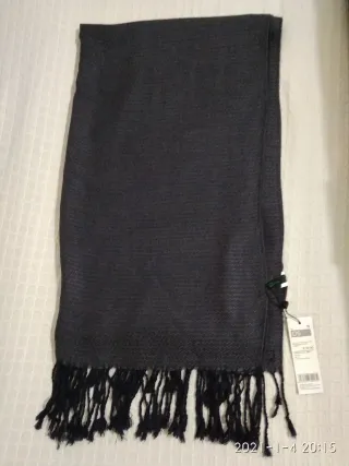 Bufanda Benetton Hombre Gris Nueva con Etiqueta