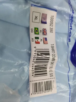 Camiseta Joma Sky Blue Talla XL