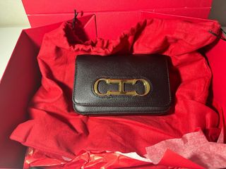 Bolso Carolina Herrera (CH) Insignia Negro Dorado