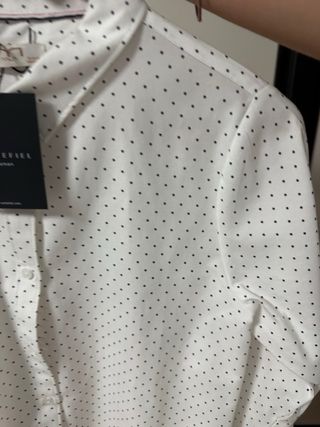 Camisa Cortefiel lunares blanca talla M mujer