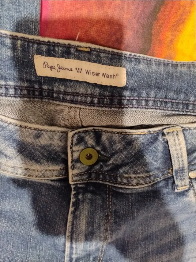 Pantalón vaquero flare azul