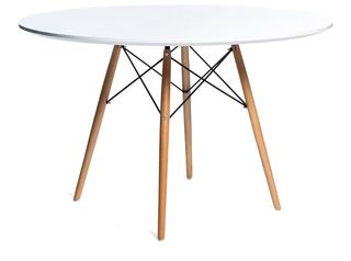 Mesa redonda blanca y 4 sillas