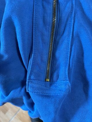 Sudadera Spagnol Azul y Roja Media Cremallera