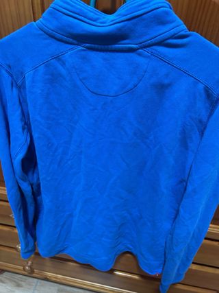 Sudadera Spagnol Azul y Roja Media Cremallera