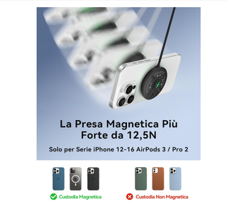 Caricabatterie Wireless Mage Safe 15W iPhone