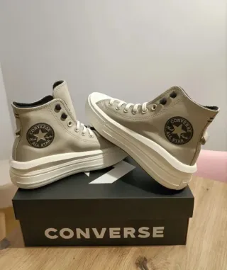 T40 Converse All Star Plataforma Beige