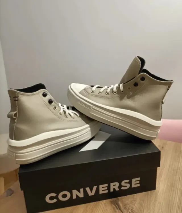 T40 Converse All Star Plataforma Beige