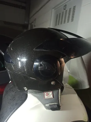 Casco Moto Jet Negro