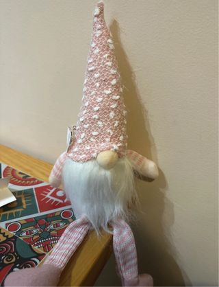 Gnomo Natalizio Rosa con LED