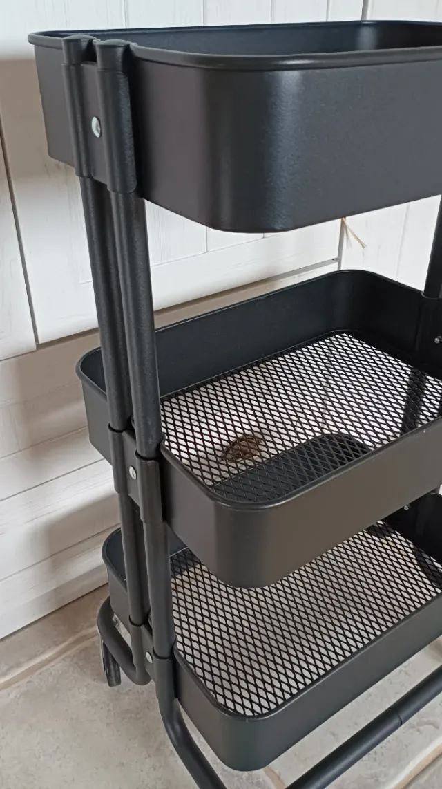 Carrito auxiliar IKEA negro