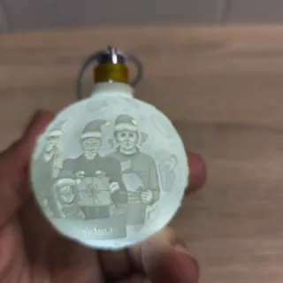 Bola Navidad Litofanía Terror Halloween