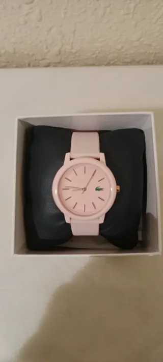 Reloj Lacoste Rosa con Cocodrilo Verde