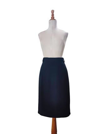 Burberrys/ Vintage- Falda midi negra talla M