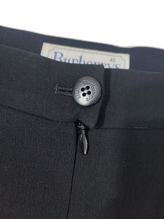 Burberrys/ Vintage- Falda midi negra talla M