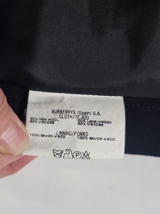 Burberrys/ Vintage- Falda midi negra talla M